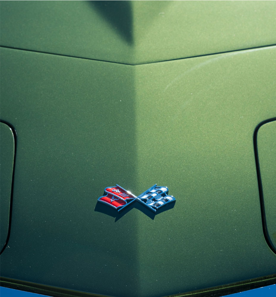 closeup of vehicle hood